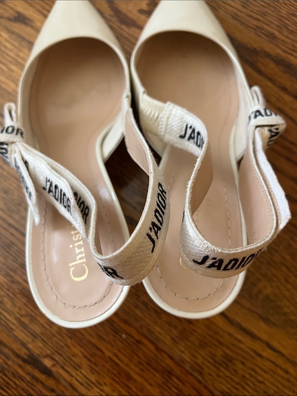 Christian Dior J'Adior slingback pumps featuring cream patent leader size 7 - Picture 5 of 11
